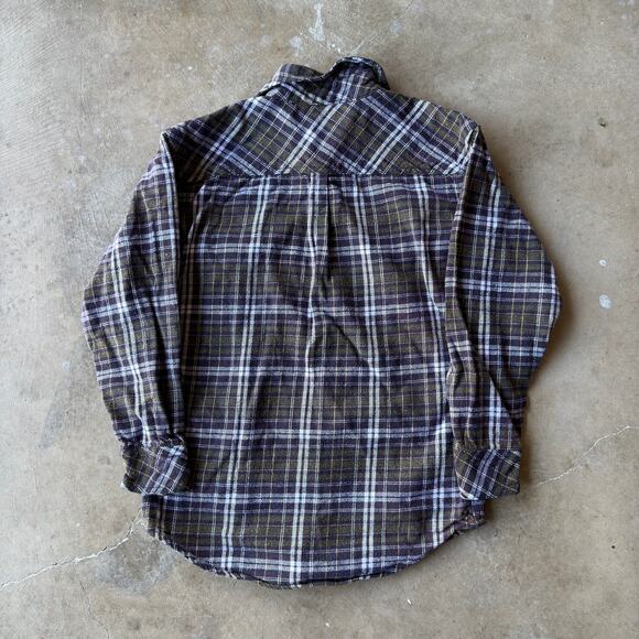 VINTAGE 70S 80S KEY IMPERIAL PLAID FLANNEL BUTTON UP SHIRT RETRO MENS MEDIUM - Picture 3 of 5